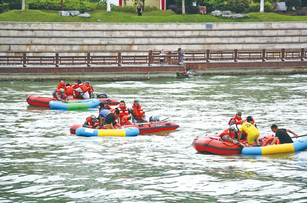 2021年氵舞陽(yáng)河及觀音巖水電站防洪演練
